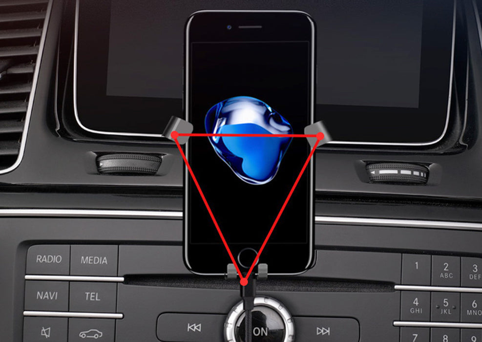 Smartphone Gravity Holder w/Exact Fit Dash Mount For Mercedes W166 GLE, X166 GLS