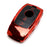 Red w/Carbon Fiber TPU Key Fob Protective Case For Mercedes 17-up E, 18-up S etc