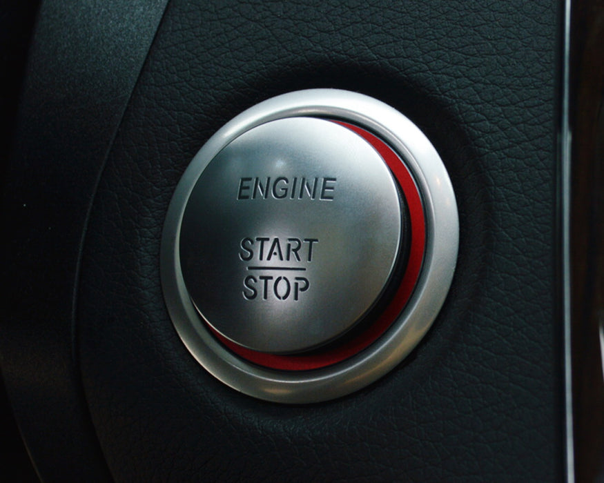 Sport Red Key Hole/Keyless Engine Push Start Button Decoration Trim For Mercedes