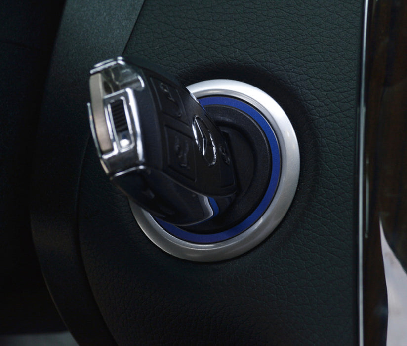 SportBlue Key Hole/Keyless Engine Push Start Button Decoration Trim For Mercedes