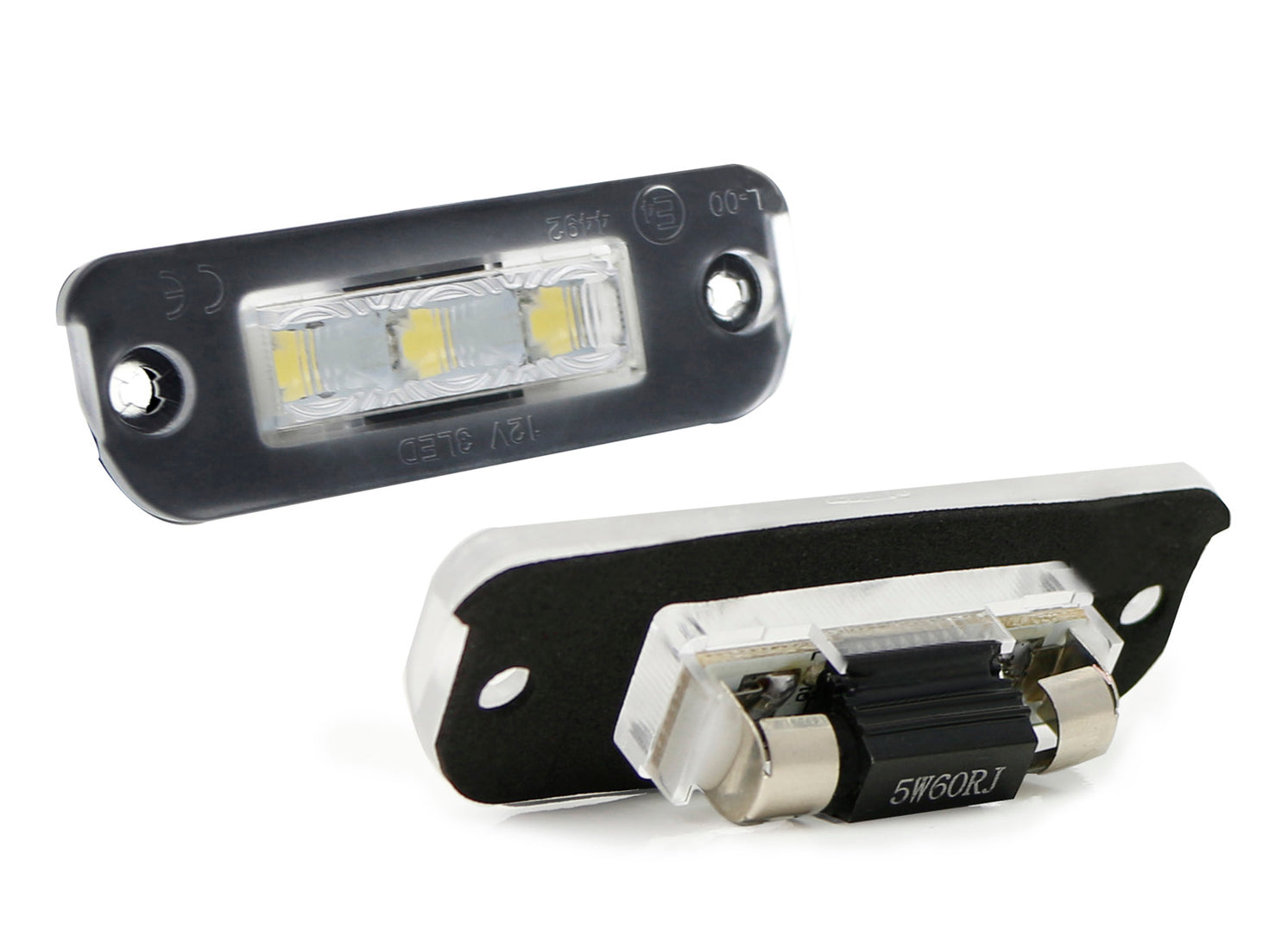 White CANbus LED License Plate Lights For Mercedes ML GL R Class Dies