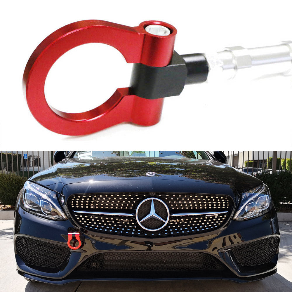  iJDMTOY Red Track Racing Style Tow Hook Ring