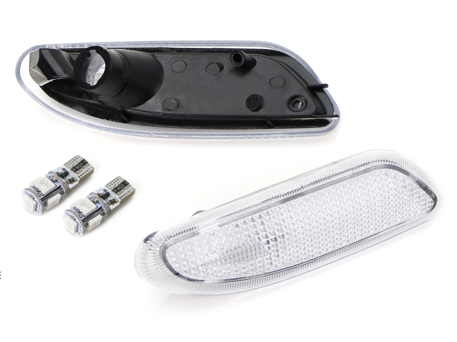 Side Marker Lights w/Amber LED For 0107 Mercedes W203 C230 C240 C350