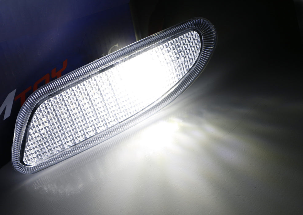 Amber LED Side Marker Lights For 2001-2007 Mercedes C-Class W203 - Plug & Play, Smoked Lens