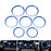 Blue AC Vent Outer Trim Decoration Cover Set For Mercedes W205 C-Class GLC-Class