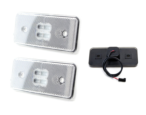Clear Lens Front & Rear LED Side Marker Lights For 2002-14 Mercedes W463 G-Class
