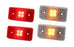 4pc Clear/Red Lens Amber/Red LED Side Marker Lights For 2015-18 Mercedes G-Class
