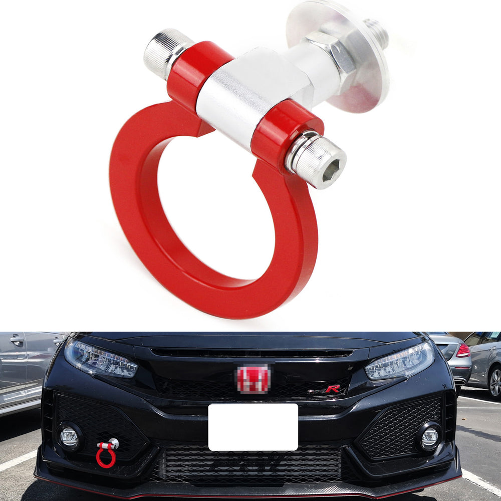  iJDMTOY Red Track Racing Style Tow Hook Ring