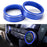 Blue Anodized Aluminum AC Climate Control Ring Knob Covers For14-20 Nissan Rogue