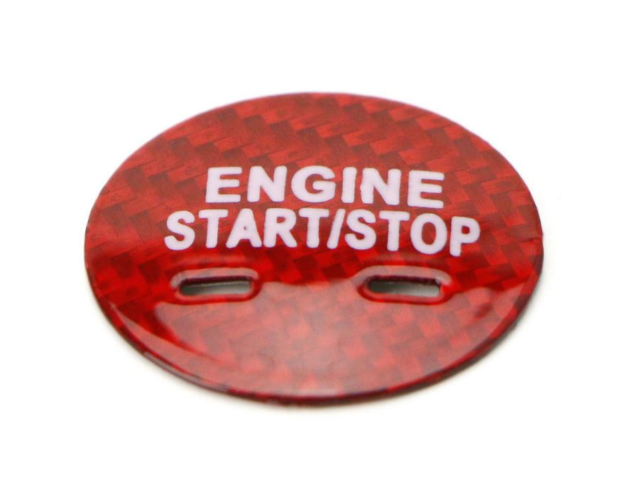For Renault ZOE Car Engine Start Stop Button Cover Genuine Carbon