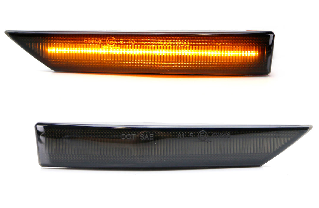 Smoked Lens Amber LED Fender Blinker Side Marker Lights For 09-13 Gen1 Kia Soul