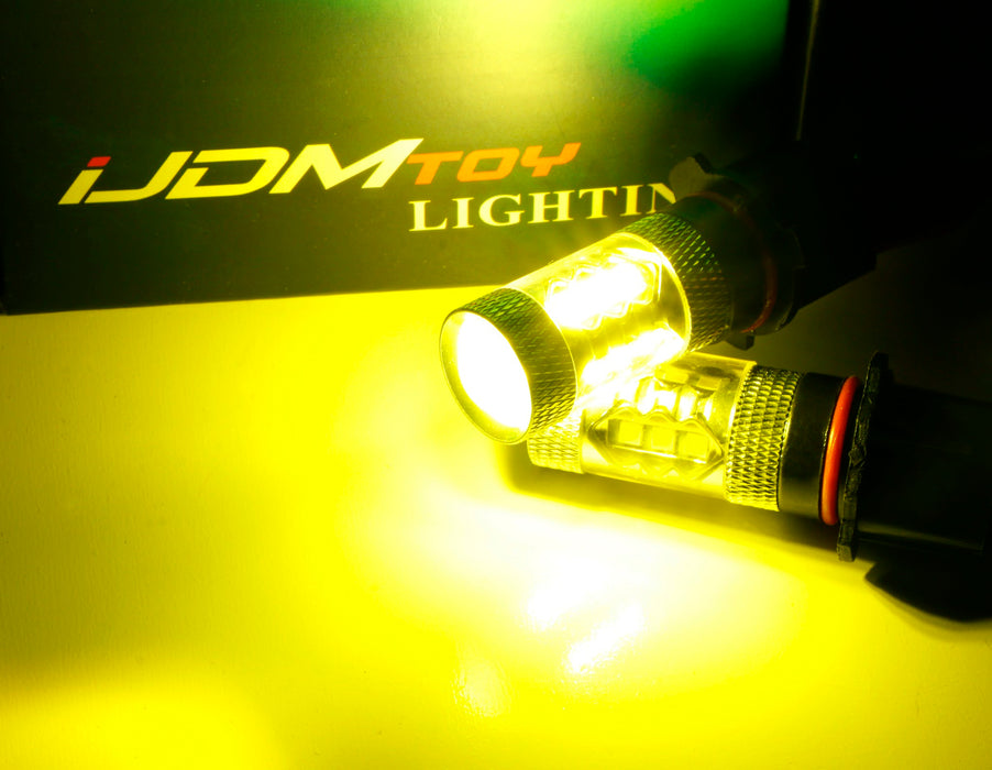 (2) 3000K Yellow High Power P13W LED Bulbs For Daytime Running Lights Fog Lamps
