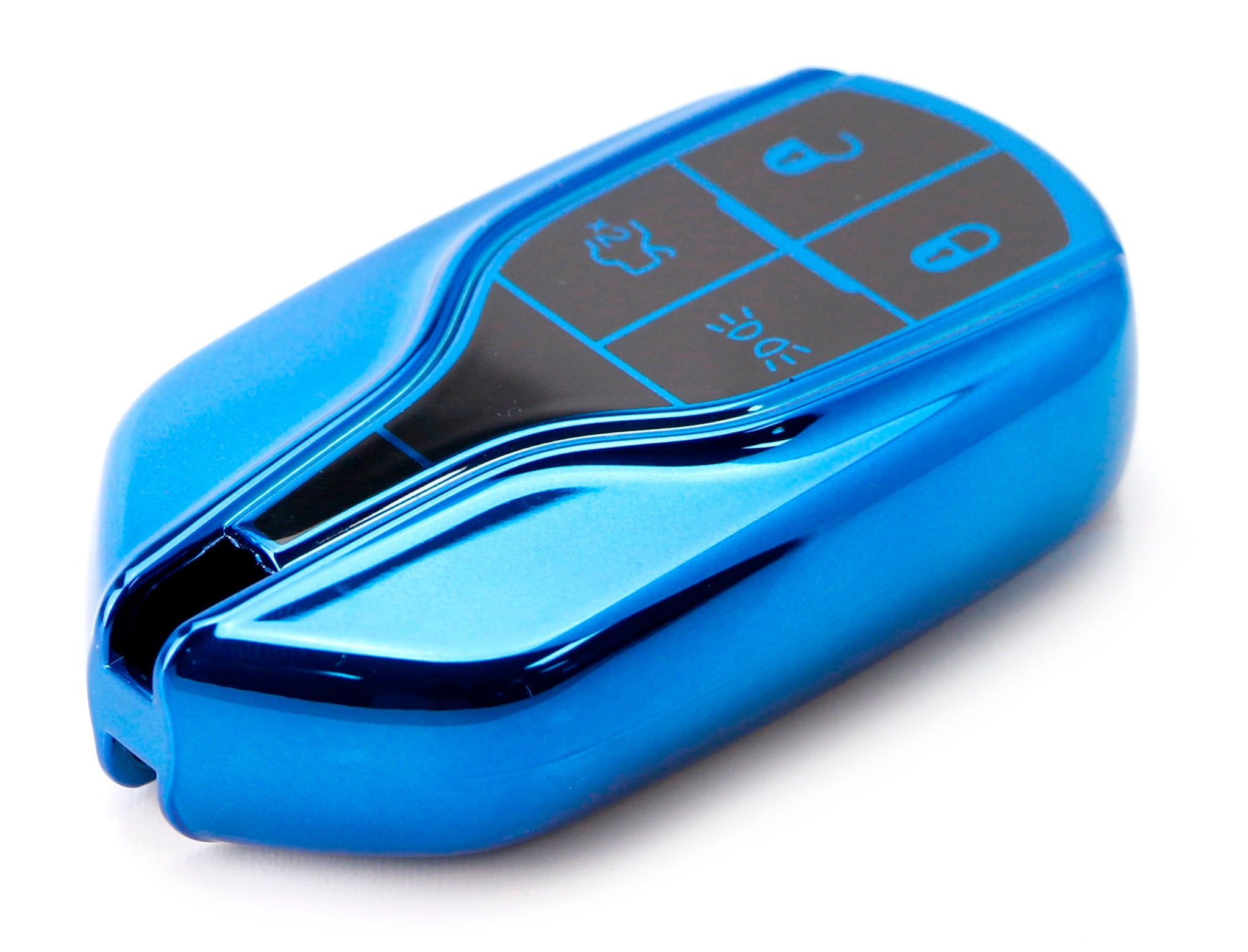 Chrome Blue TPU Key Fob Case For 13+ Maserati Quattroporte Ghibli, 17 ...