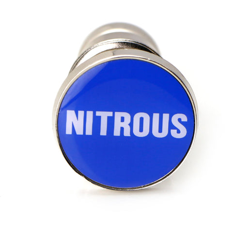 Sports Blue "Nitrous" Push Button Design Car Cigarette Lighter Plug Cover