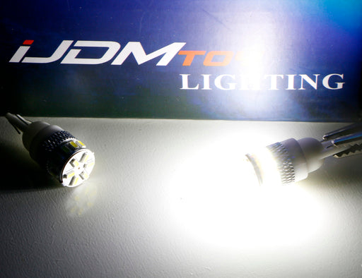 (2) Xenon White 360° 18-SMD 168 194 2825 LED Bulbs For Car License Plate Lights
