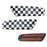 Black Checkerboard Style Side Marker Lamp Scuttle Insert For MINI F55 F56 F57