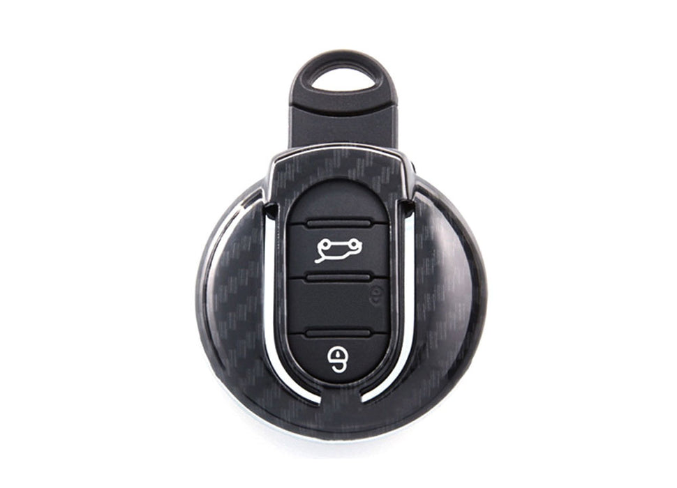 Black "Carbon Fiber" Key Fob For 14/15-up MINI Cooper F55 F56, F60 Countryman