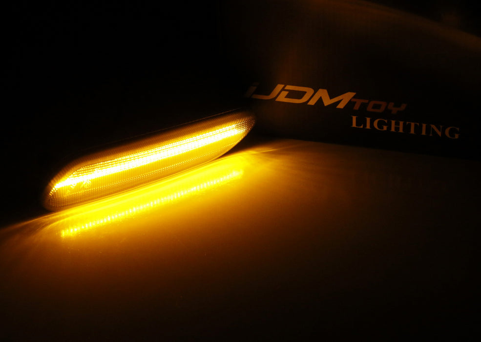 Clear Lens Full LED Fender Side Marker Blinker Lights For MINI Cooper R60 R61