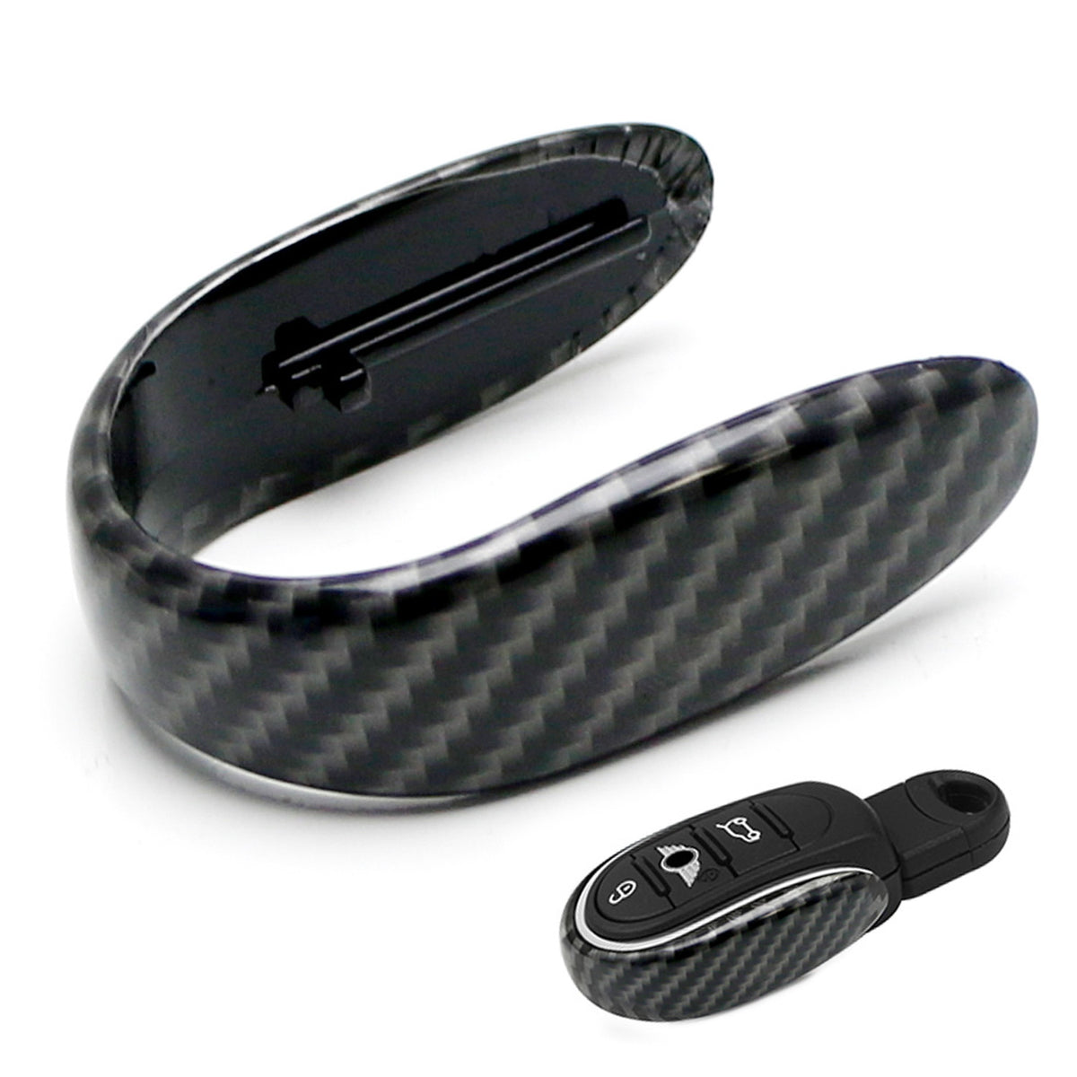 Carbon Fiber Pattern Style Key Fob Shell For MINI Cooper 3rd Gen F55 F ...