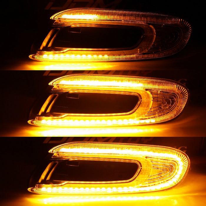 Smoked Sequential Blink Amber LED Fender Side Marker For MINI Cooper F55 F56 F57