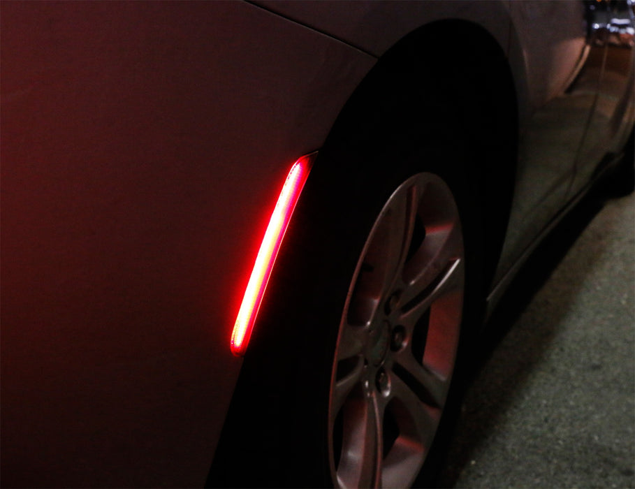 Euro Clear Lens Red LED Rear Side Marker Lights For 1st Gen 2002-08 MINI Cooper