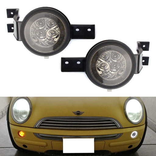 Smoked Lens Full LED Halo Turn Signal Light Assembly For MINI Cooper R50 R52 R53