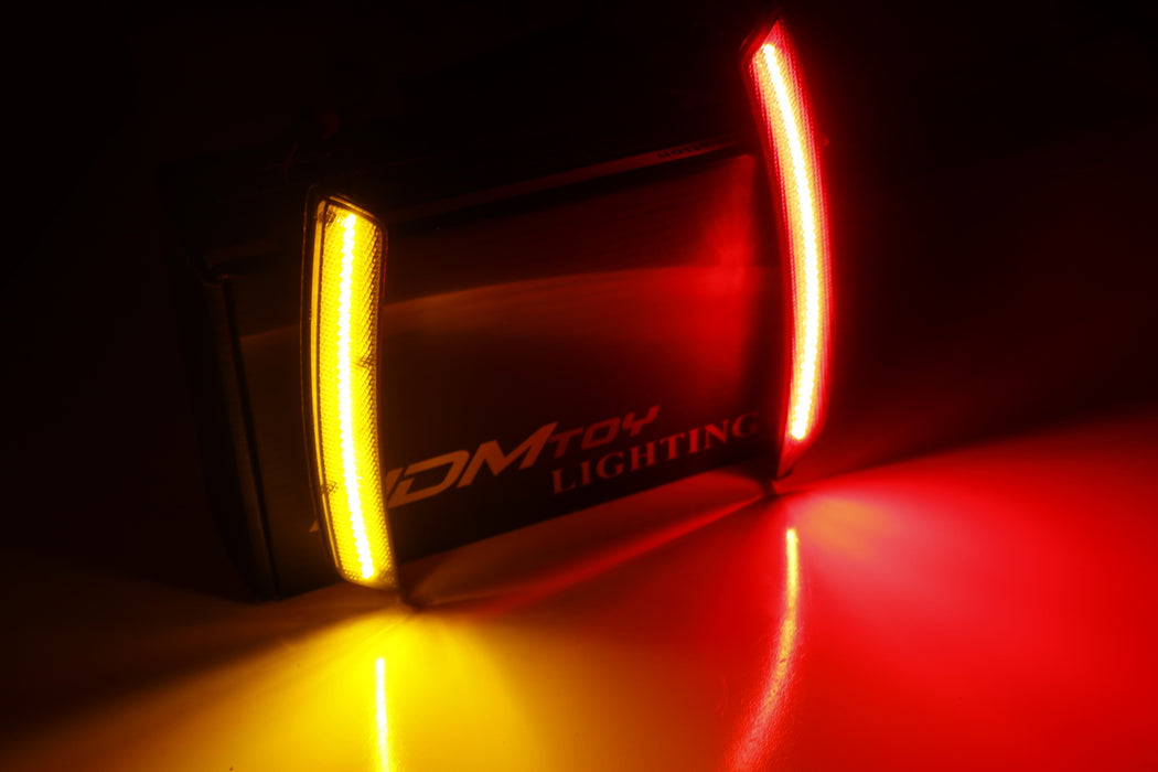 Clear Lens Amber/Red Full LED Side Marker Light Set For 2007-13/14 MINI Cooper