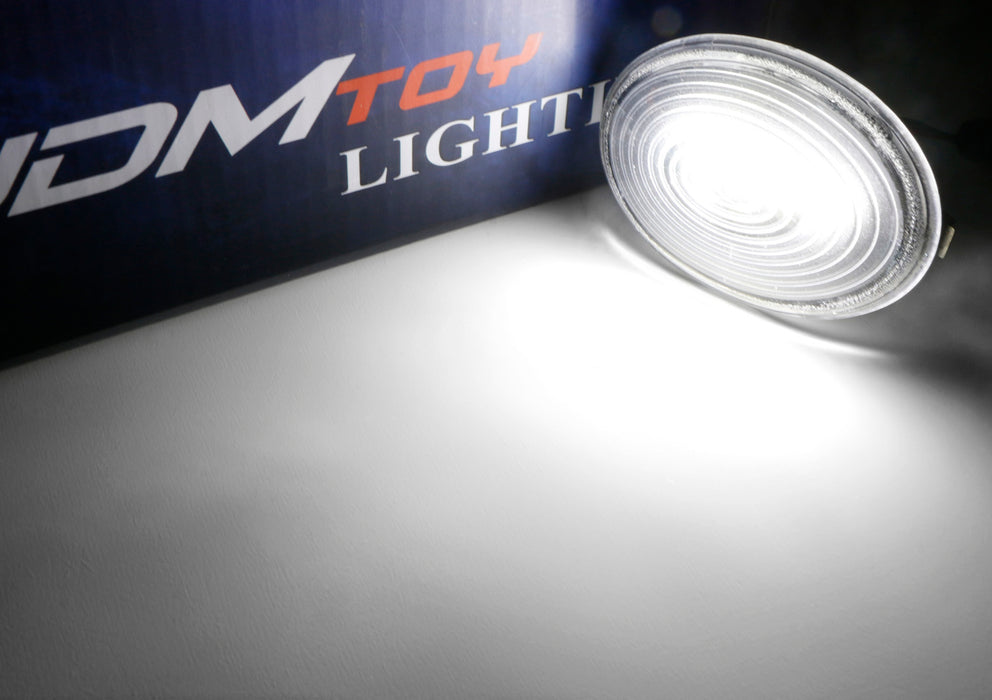 Black Dark Lens White LED Side Marker Blinker Lights For 06-14 MKII MINI Cooper