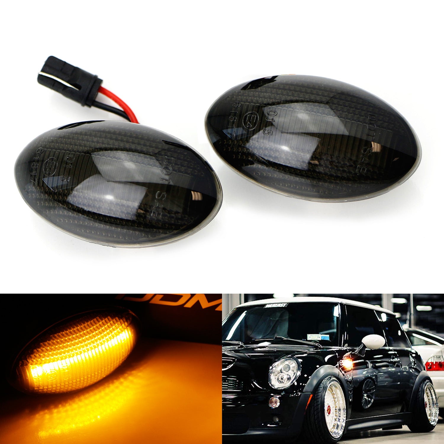 Amber Full LED Front Side Marker Lights For 2002-2006 R50 R52 R53 MINI ...