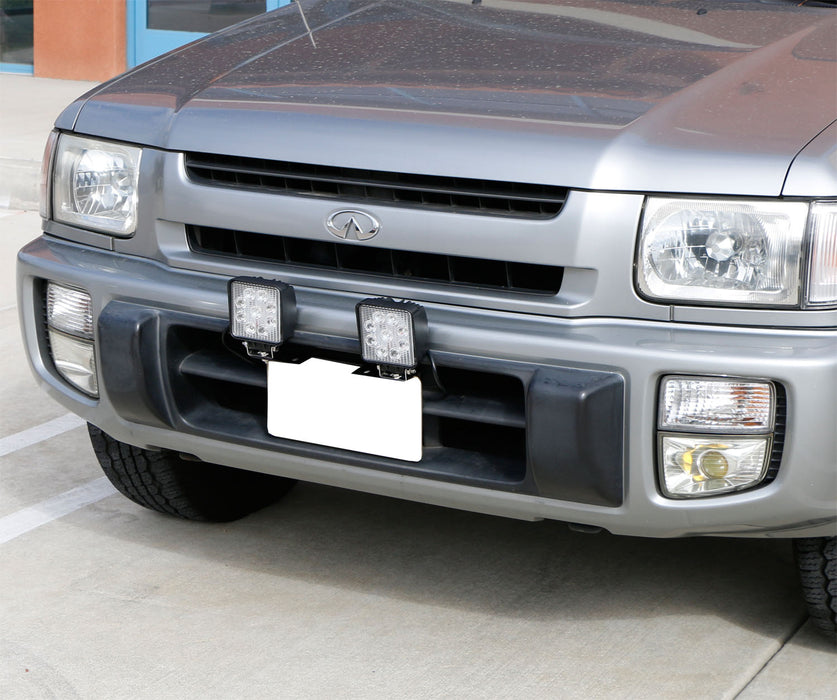 Miniature Front Bumper License Plate Mount Bracket Holder For Off-Road Lights...