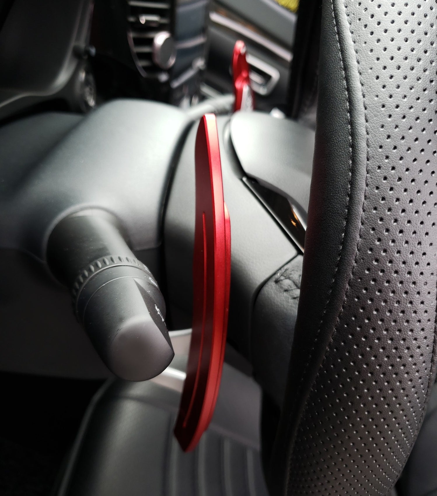 Red Aluminum Steering Wheel Paddle Shifter Extension For Mitsubishi ...