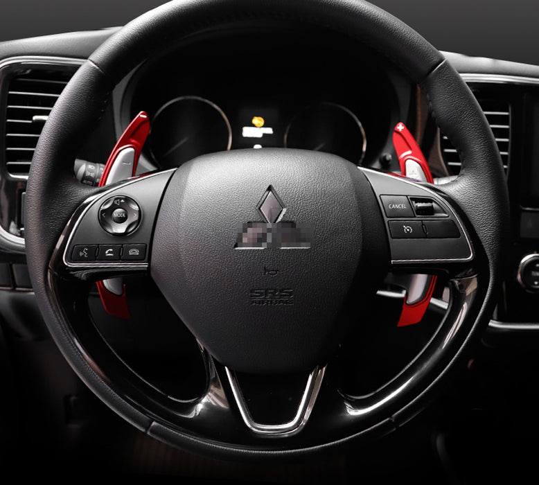 Red Aluminum Steering Wheel Paddle Shifter Extension For Mitsubishi Lancer Evo X
