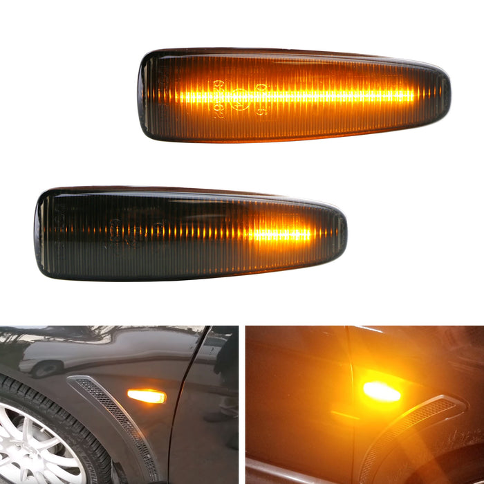 Sequential Amber LED Front Side Marker Lights For Mitsubishi