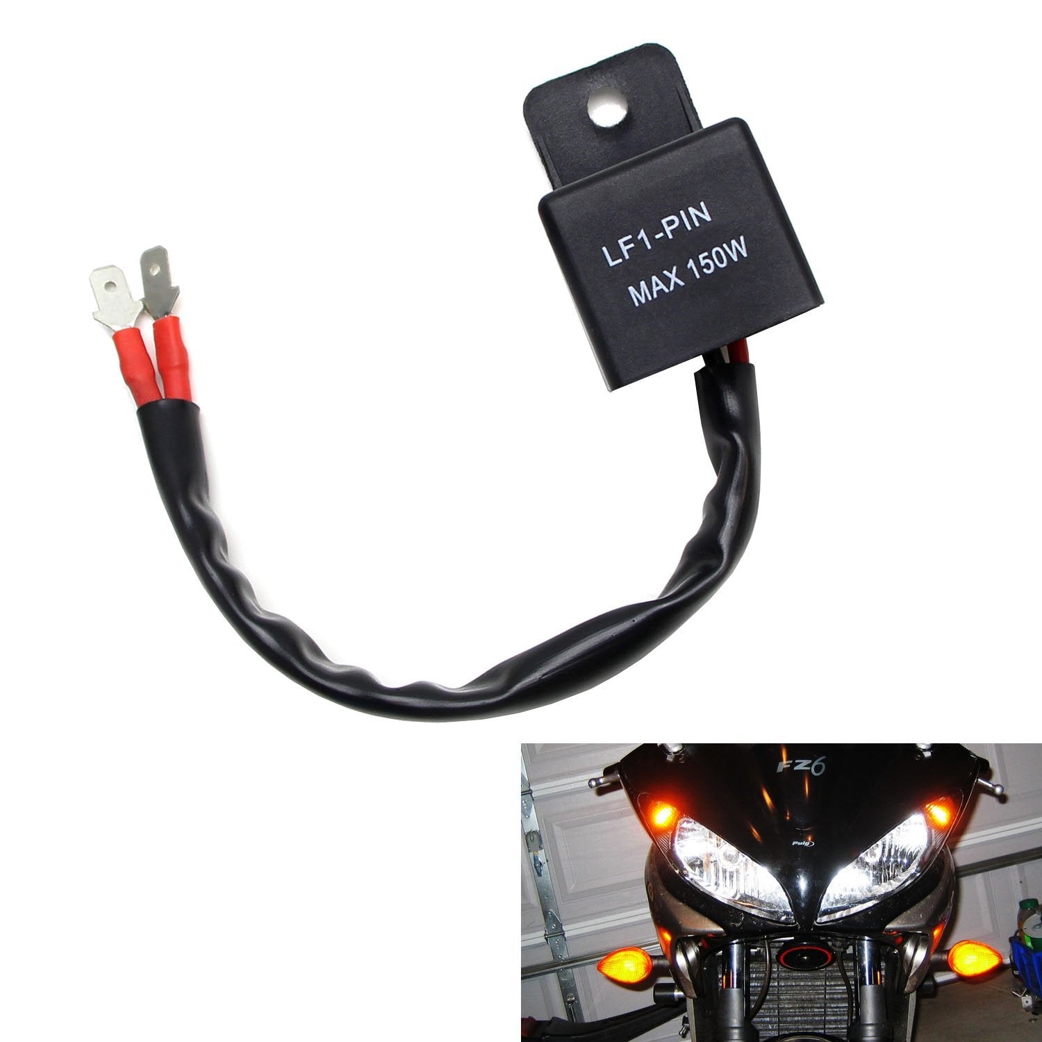 2Pin Electronic LED Flasher Relay FIX Motorcycle Turn Signal Bulbs Hy
