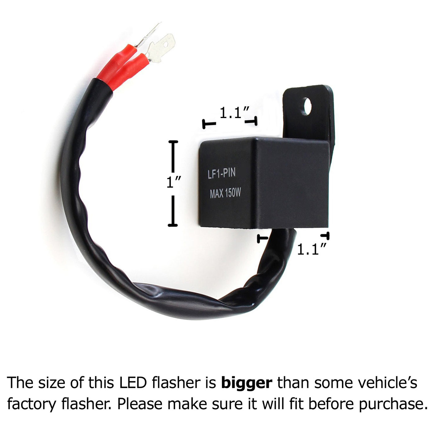 2-Pin Electronic LED Flasher Relay FIX Motorcycle Turn Signal Bulbs Hy ...