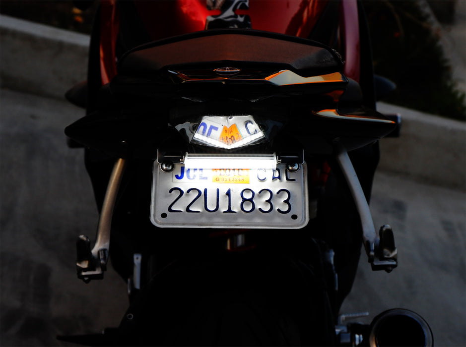 Motorcycle Bike ATV Car License Plate Frame Mount LED License Illumination Lamp