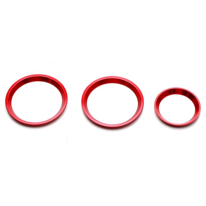 Sports Red AC Climate Control Knob Outer Ring Decoration Trims For 18+ Subaru XV