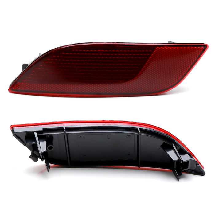 OE-Spec Dark Red Lens Rear Bumper Reflector Replacements For Jeep 17-up Compass