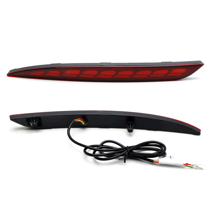 Red LED Bumper Reflector Lights For Tesla Model 3, Tail/Brake/Sequential Turning