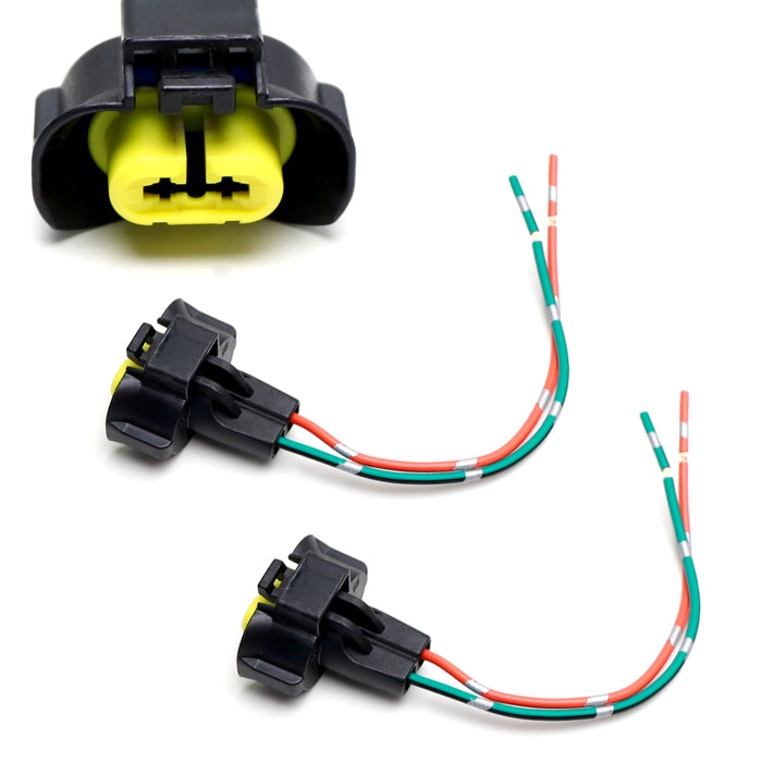 uxcell 2 Pcs H11 Headlight Bulb Female Wire Harness Connector Wiring uxcell 2 Pcs H11 Headlight Bulb Female Wire Harness Connector Wiring