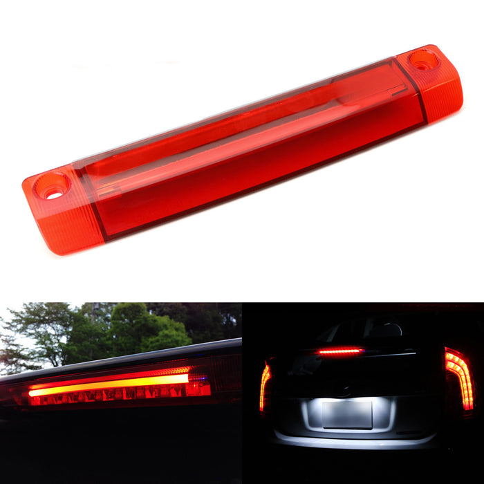 Red or Smoked Lens 9-LED 3rd Brake Light Assy For Toyota 4Runner Highlander Prius Sienna etc., Rear Center Roof High Mount LED Third Brake
