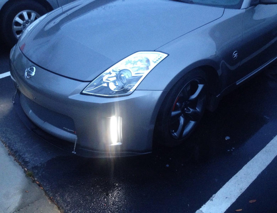 Direct Fit 370Z Style White LED Daytime Running Lights For 06-09 Nissa ...
