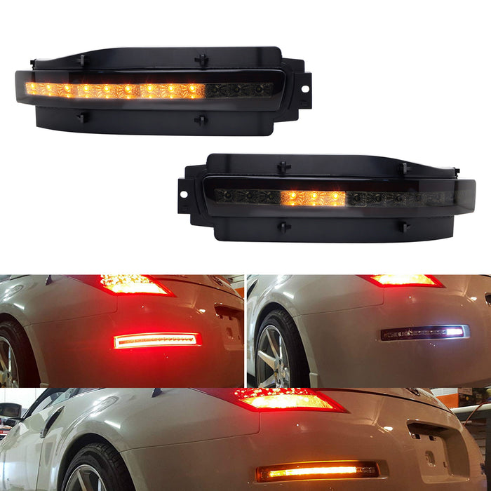 Smoked Lens Sequential LED Turn Signal, Backup, Brake Lamp For 03-09 Nissan 350Z
