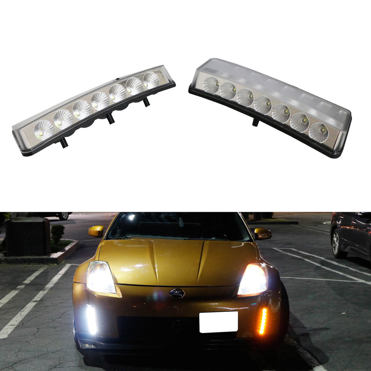 Clear Switchback LED Daytime Running Light/Turn Signal For 03-05