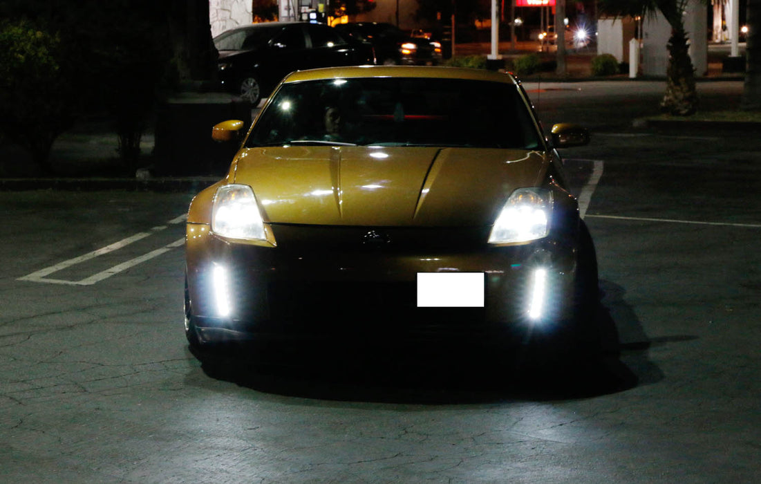 IJDMTOY Clear Switchback LED DRL / Turn Signal Lights For 2003-2005 Nissan 350Z