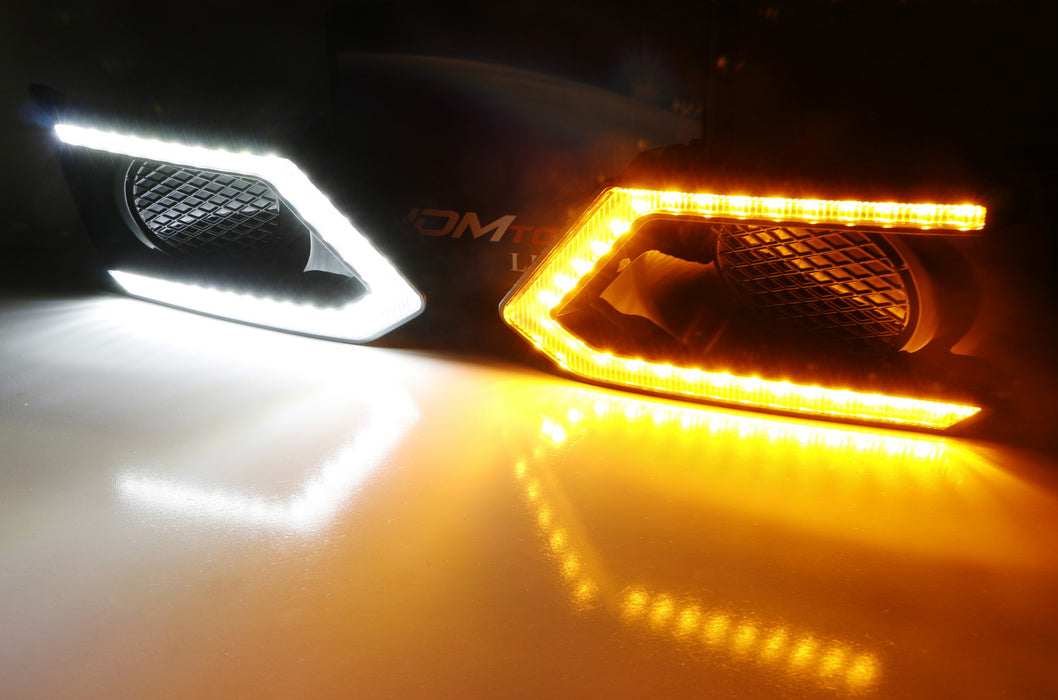 Switchback LED Daytime Light Kit & Yellow Lens Fog Light For 19-22 Nissan Altima