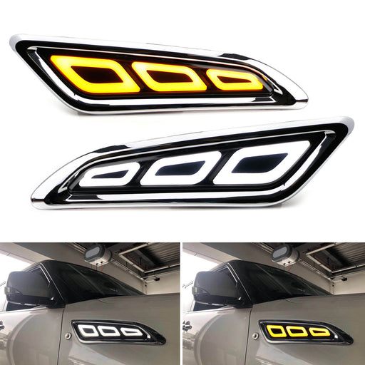 White/Amber Switchback Sequential LED Side Marker Light For 17-up Nissan Armada