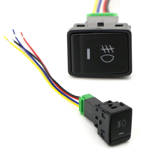 Factory Style 4-Pole 12V Push Button Switch w/ LED Background Indicator Lights
