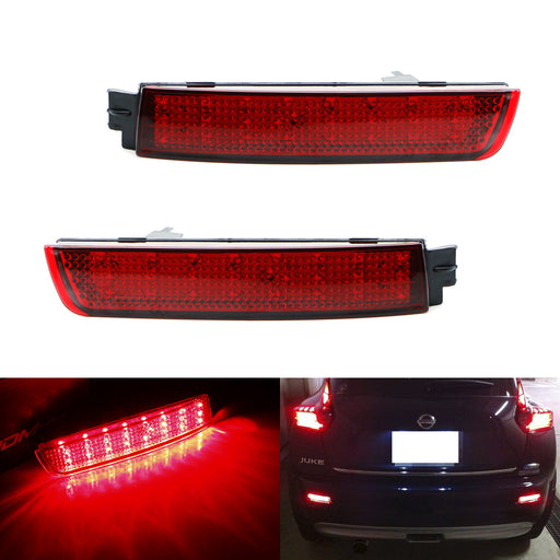 Red Lens 48-SMD LED Bumper Reflector Marker Lights For Infiniti FX35 FX50 Nissan