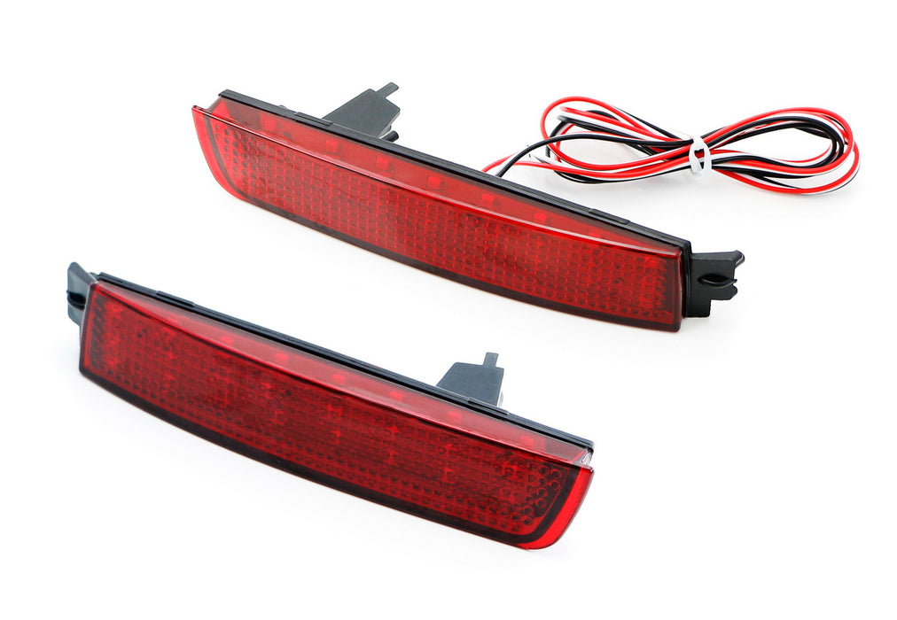 Red Lens 48-SMD LED Bumper Reflector Marker Lights For Infiniti FX35 FX50 Nissan